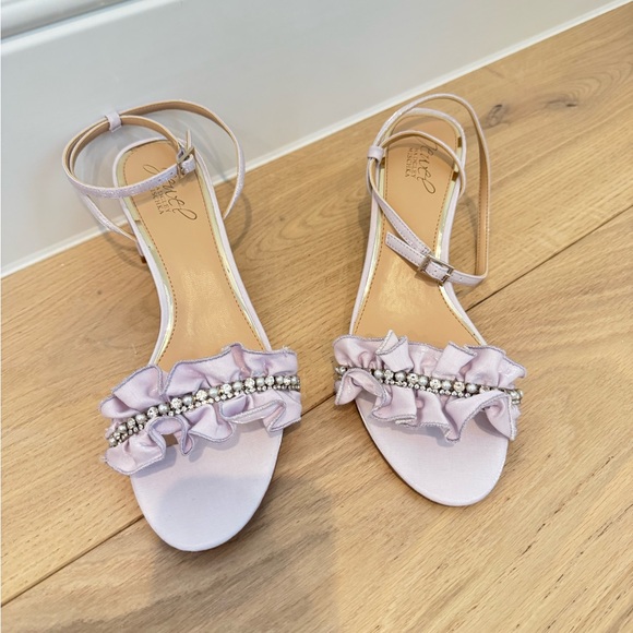 Badgley Mischka Lilac Ruffle Heels